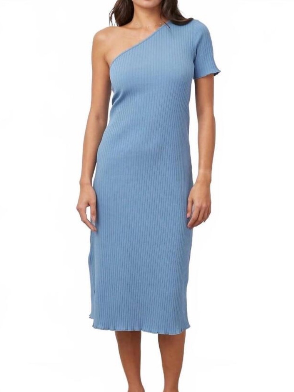 NWT Rails Rania one-shoulder ribbed midi dress Sz XS